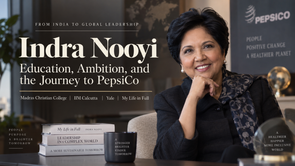 Indra Nooyi — education, ambition and her journey to PepsiCo