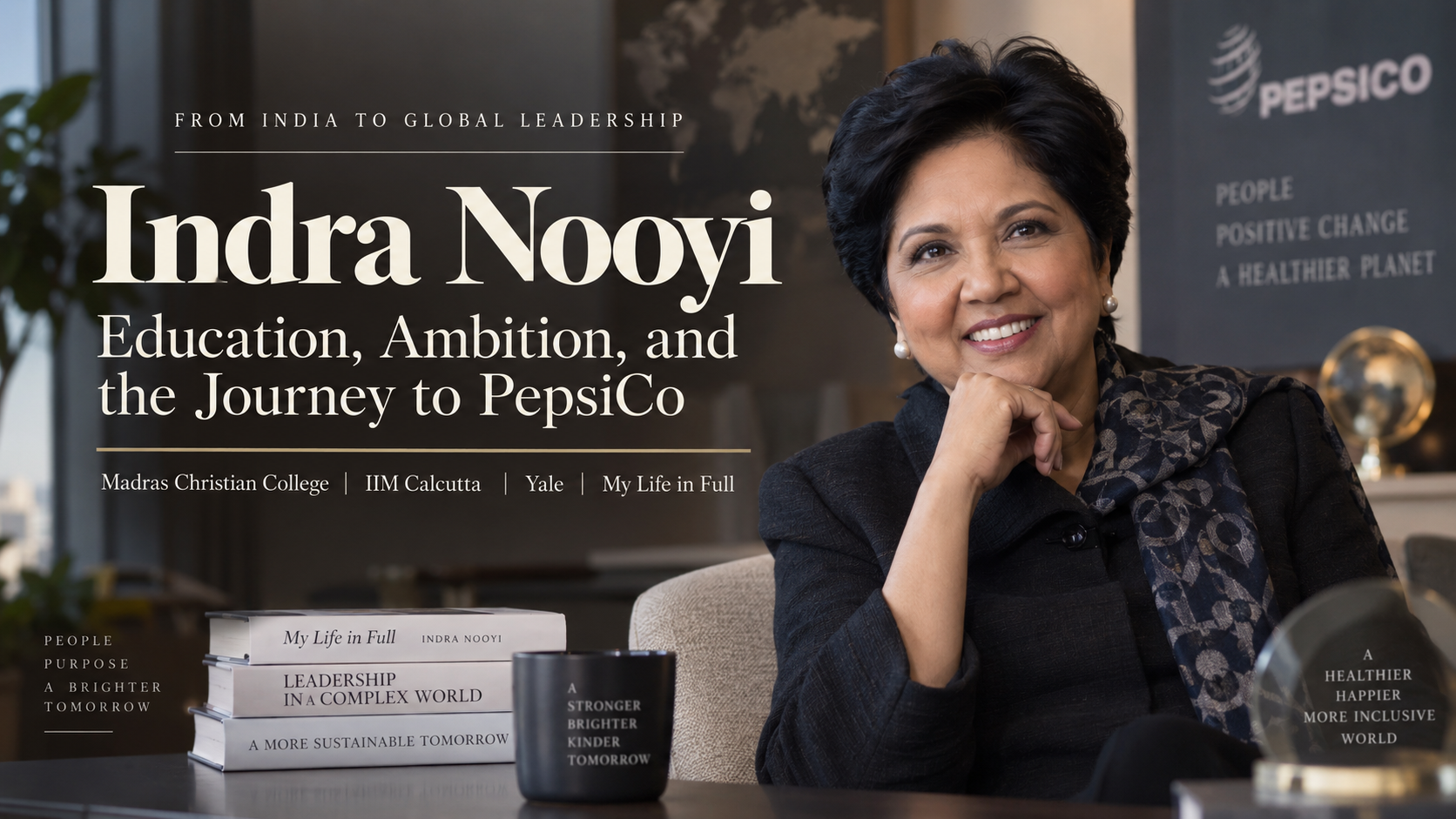 Indra Nooyi — education, ambition and her journey to PepsiCo